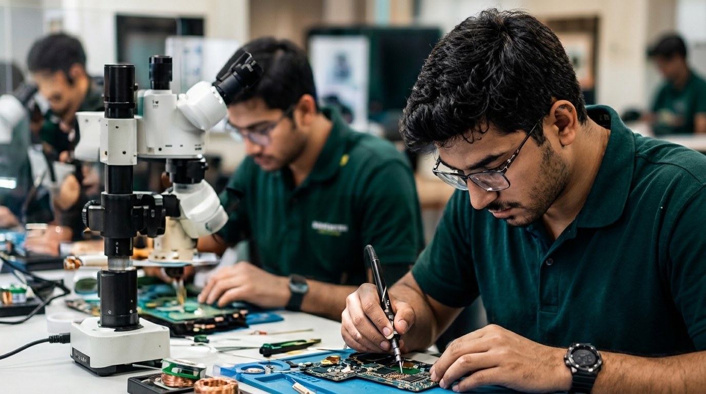 Smartphone Service and Training Lab in Action